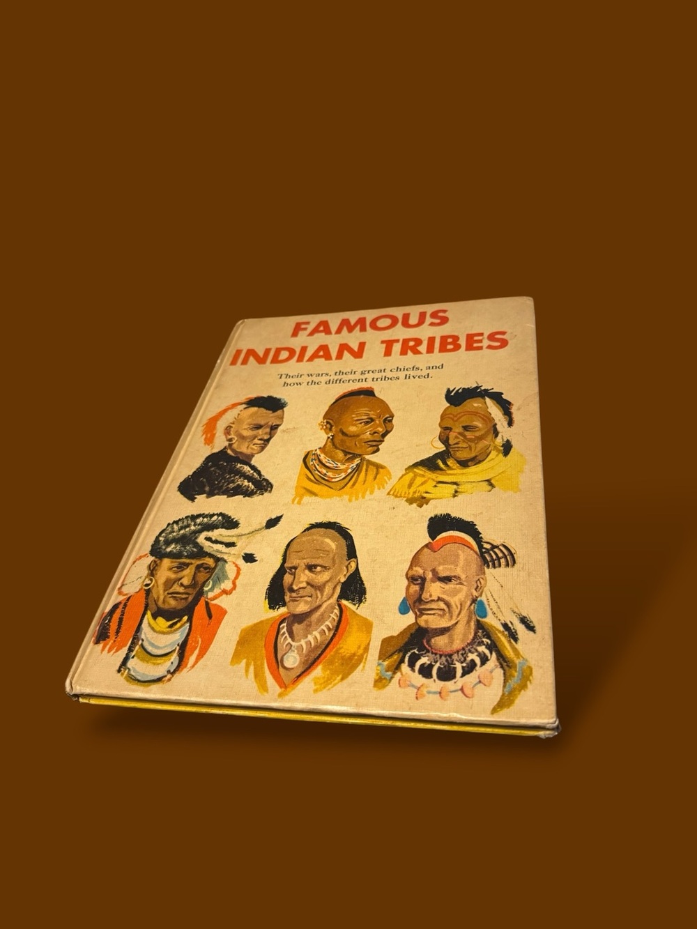 Famous Indian Tribes Hardcover Book -  Cover with Colorful Portraits